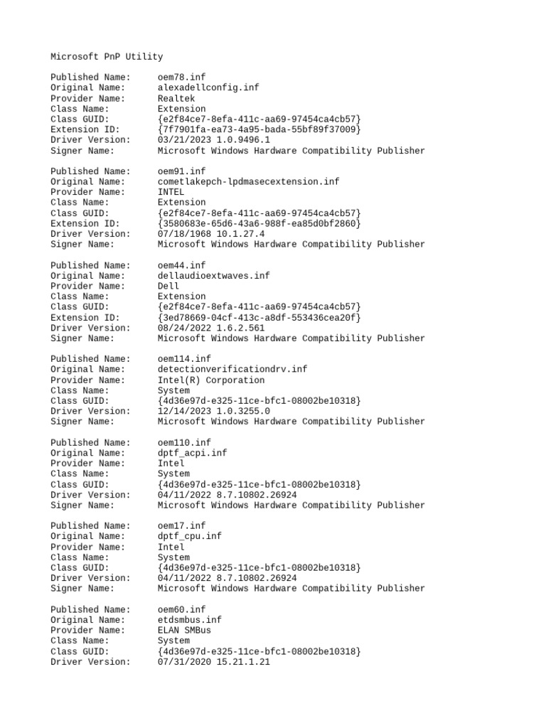 Microsoft PnP Utility Driver Details | PDF | Microsoft | Microsoft Windows