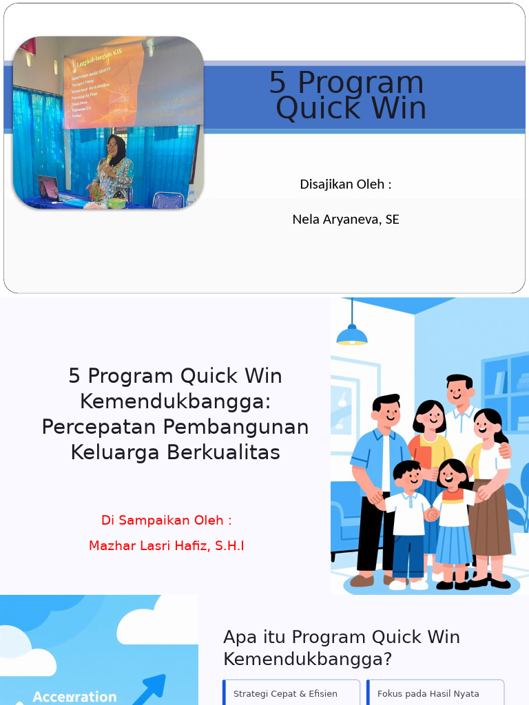 5 Program Quick Win Keluarga Berkualitas | PDF