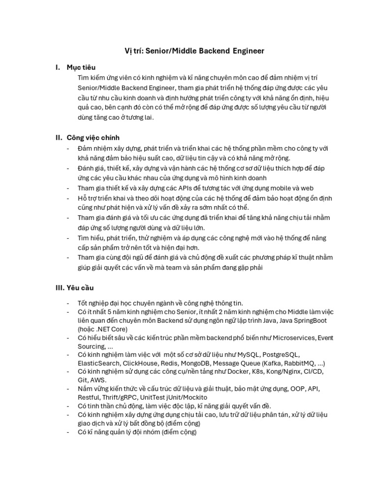 [JD] Senior_Backend_Engineer 250718 4 | PDF