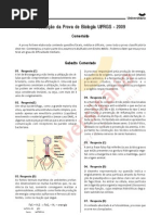 Ufrgs 2009 Resposta comentadas Prova de Biologia