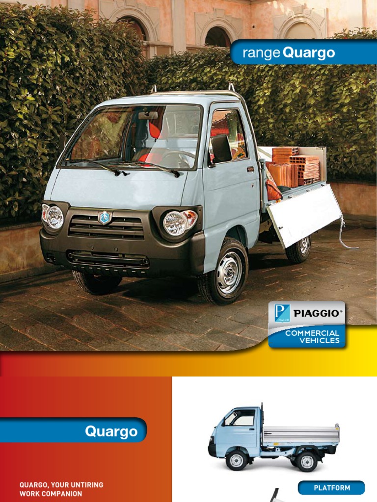 Úžitkový Automobil Rady Piaggio Quargo Katalóg Anglická Verzia | PDF ...