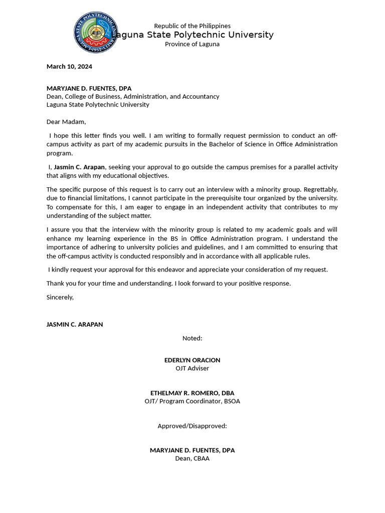 Off-Campus Activity Request Form | PDF | Private Law | Common Law