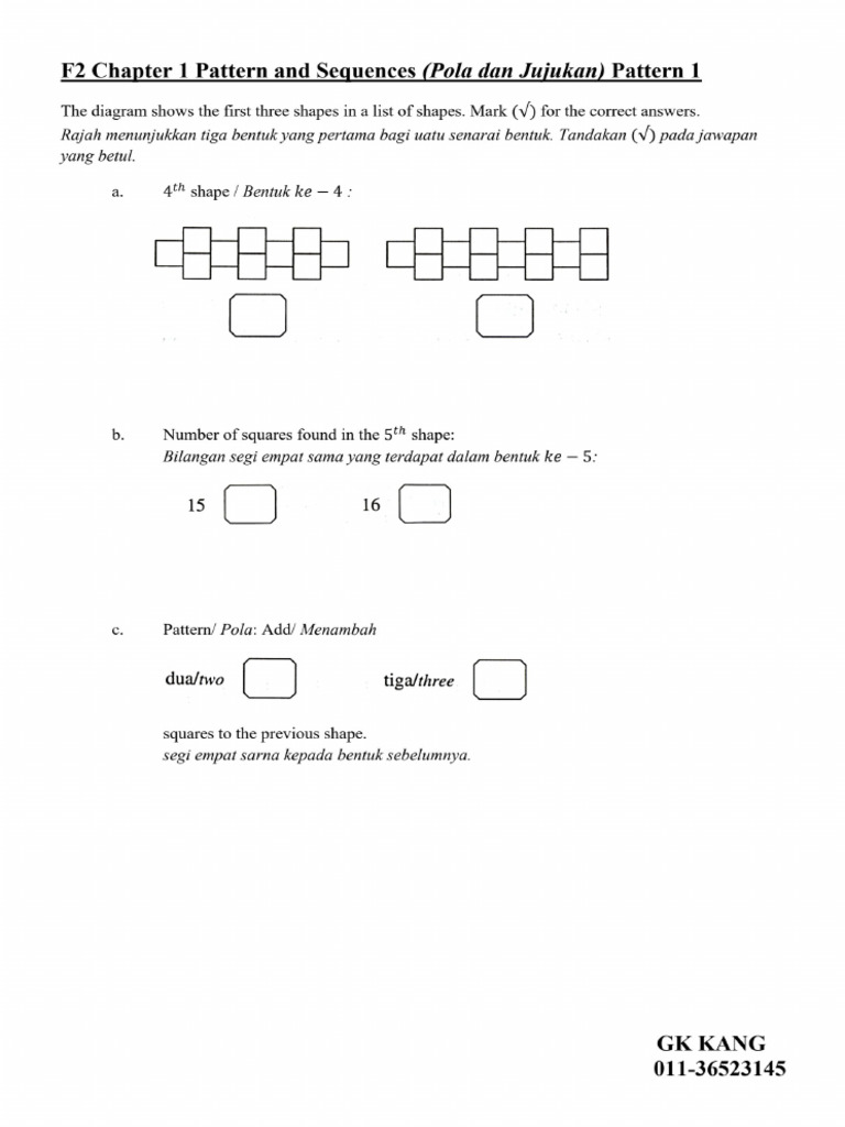F2 Chapter 1 Pattern1 - 2606333683 | PDF