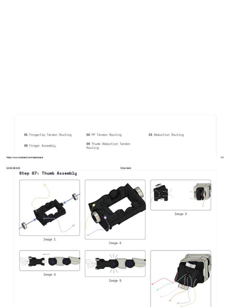 Orca Hand Assembly and Routing Guide | PDF