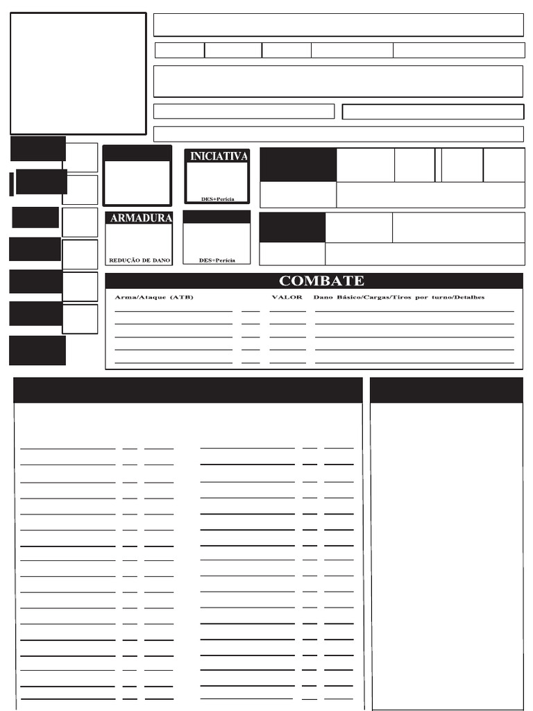 Ficha de Personagem para RPG | PDF
