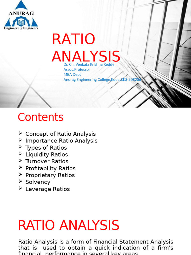 BEFA UNIT-V Financial Ratio Analysis | PDF | Equity (Finance) | Fixed Asset