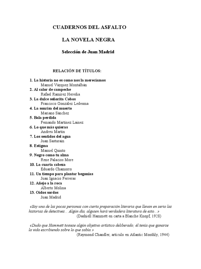 768px x 1024px - Varios - Cuadernos Del Asfalto (Seleccion de Novela Negra) | PDF | Novelas  | Dashiell Hammett