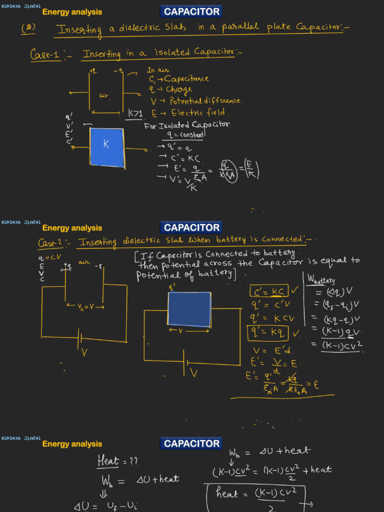 Capacitor _ L-13 (Class Notes) NJ_247 (2) | PDF
