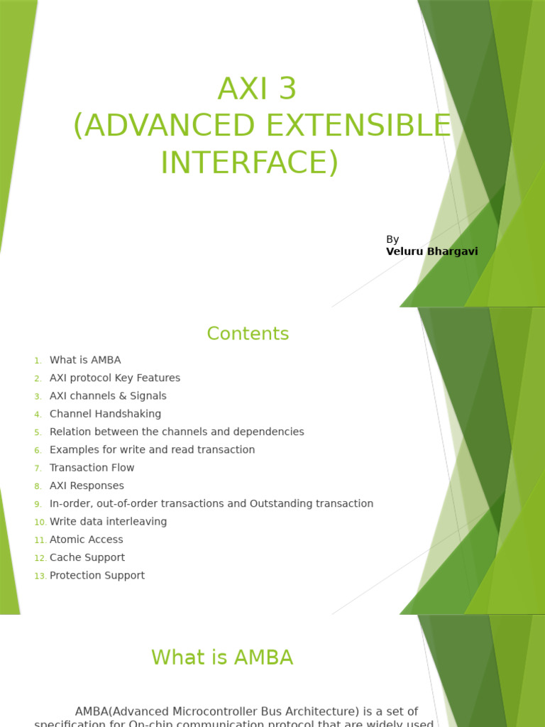 AXI 3 Protocol Overview and Features | PDF | Computer Engineering ...