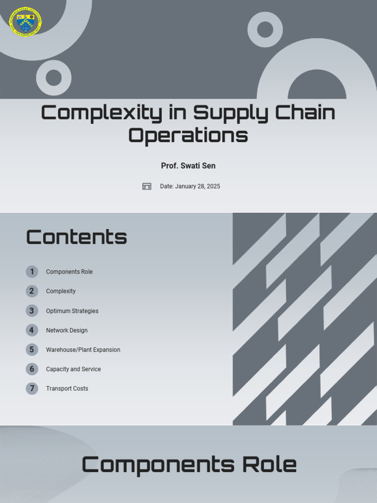 Optimizing Supply Chain Complexity | PDF | Supply Chain | Logistics