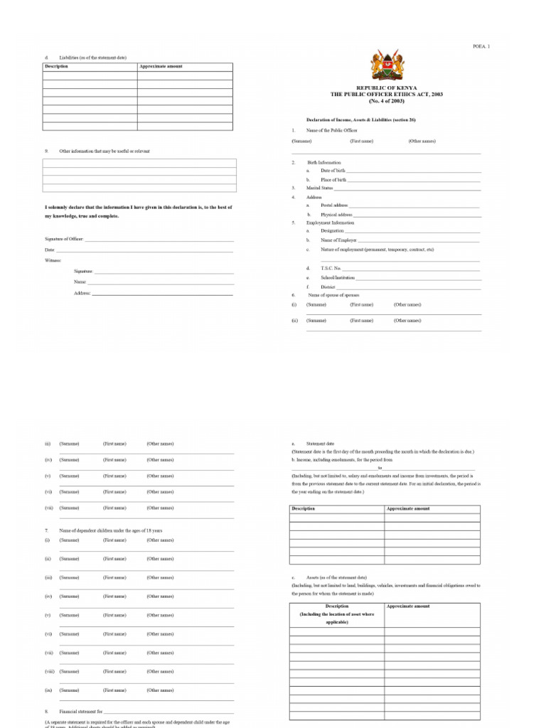 TSC Declaration Form 2025F 5 | PDF