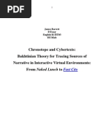 Download Chronotope and Cybertexts Bakhtinian Theory for Tracing Sources of Narrative in Interactive Virtual Environments From Naked Lunch to Fast City by Jim Barrett SN9699361 doc pdf