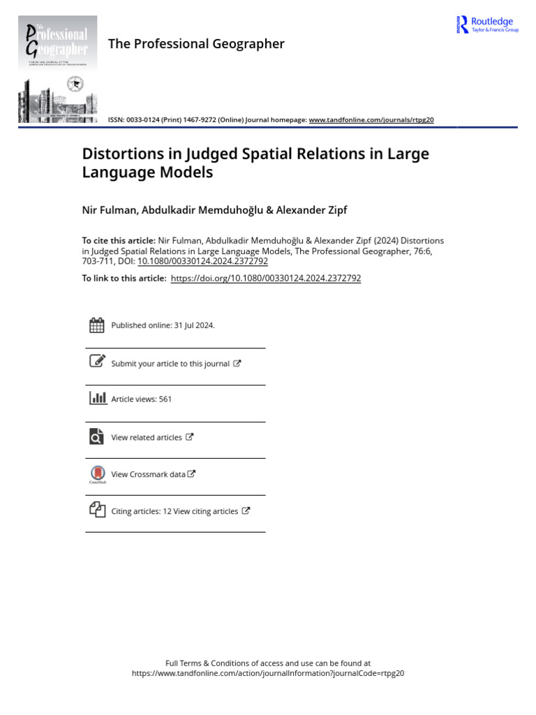 Distortions in Judged Spatial Relations in Large Language Models | PDF ...