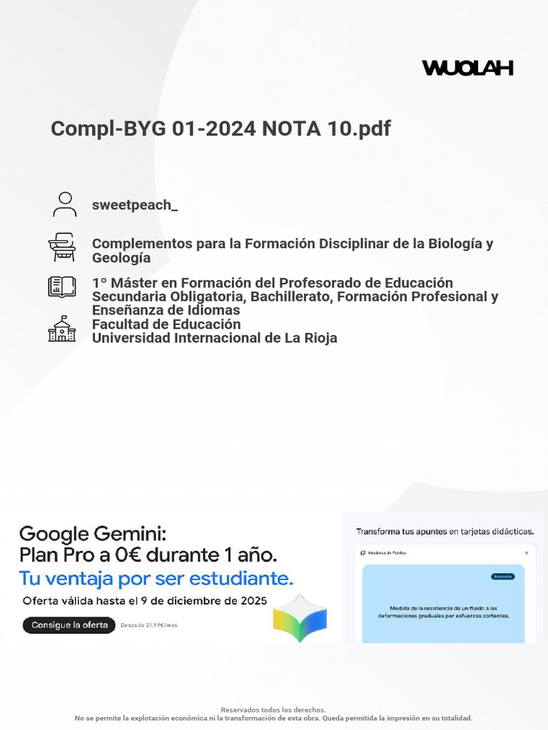 Wuolah Free Compl BYG 01 2024 NOTA 10 | PDF | Reciclaje | Residuos