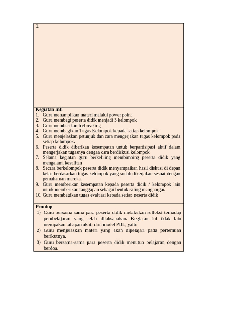 Kegiatan Inti HARIYANA | PDF