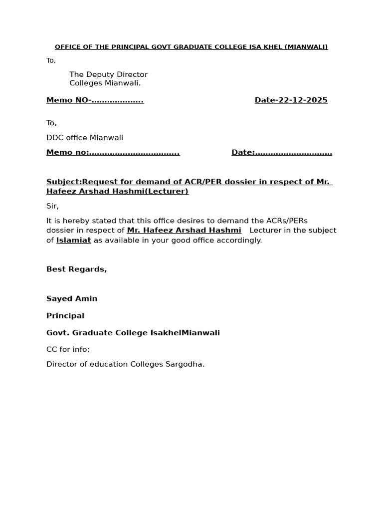Acr Letter | PDF