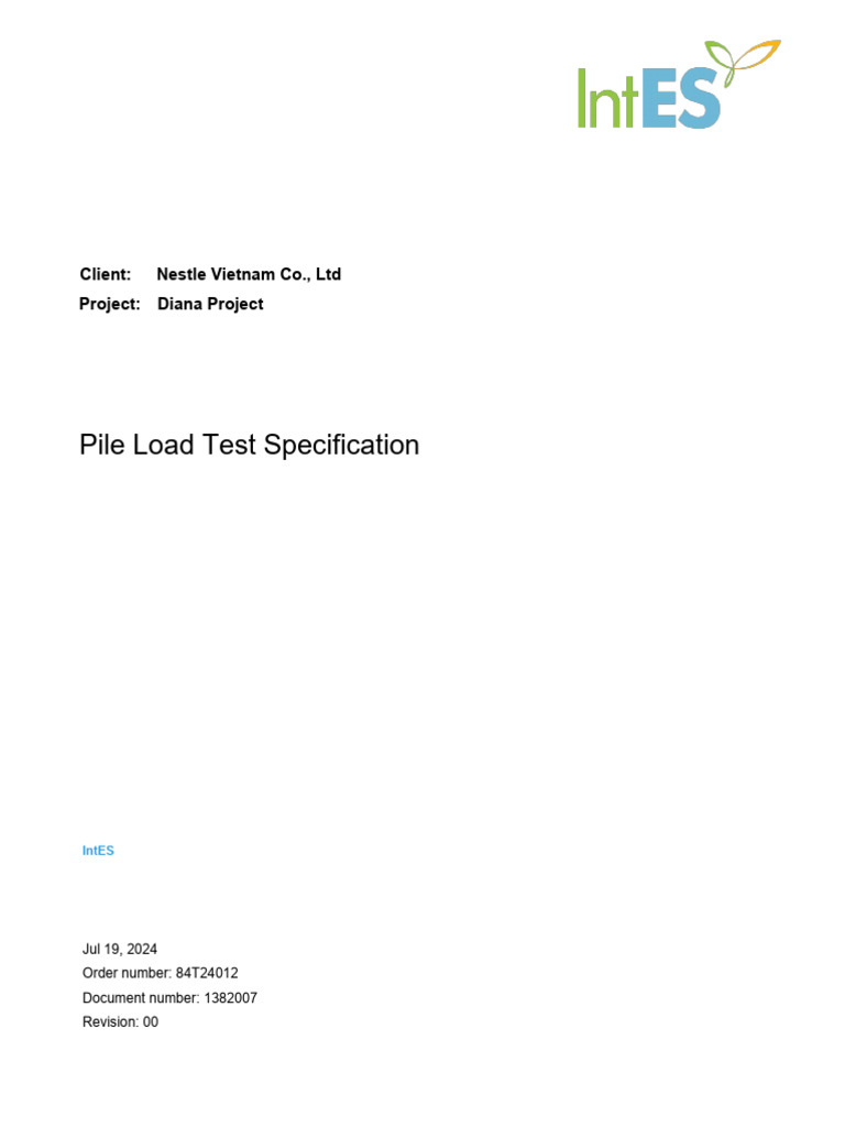 Pile Load Test Specification Guide | PDF | Elasticity (Physics ...