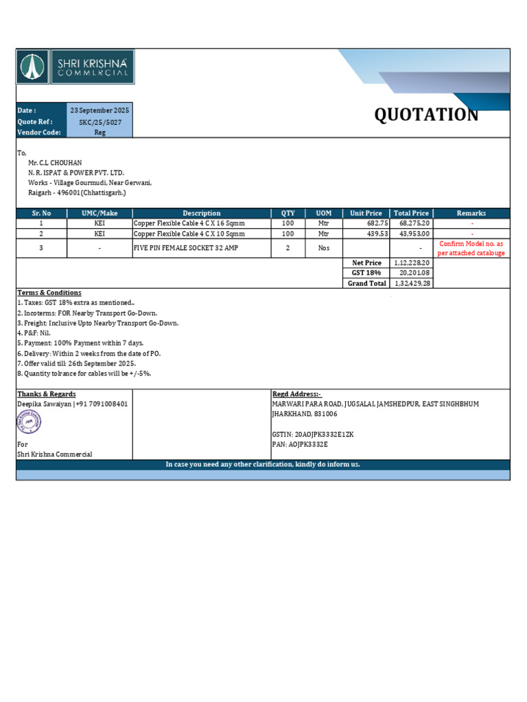 SKC-25-5027-N. R. Ispat & Power Pvt. Ltd. | PDF | Chess Openings ...