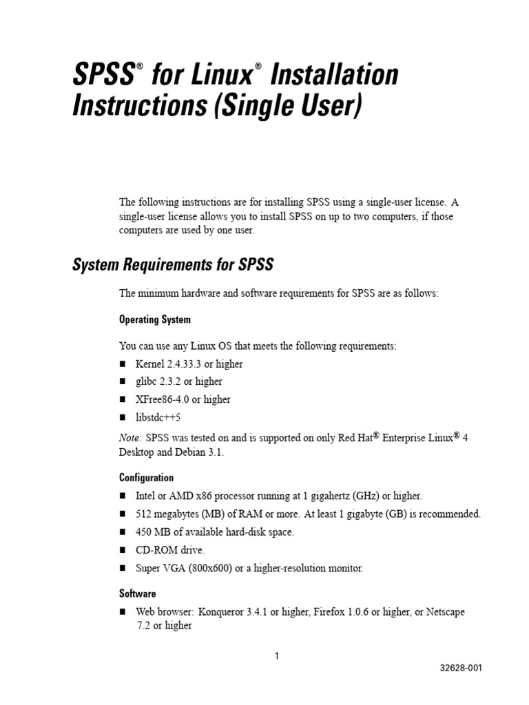 SPSS Linux Installation Guide | PDF | Spss | Linux