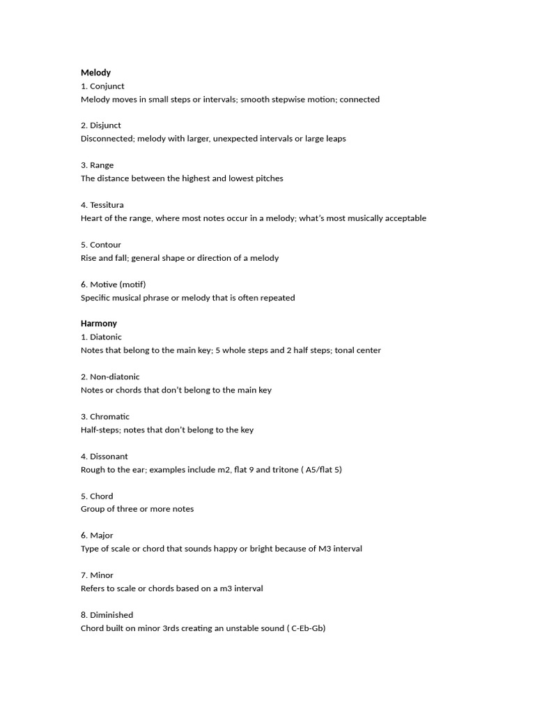 Music Theory: Melody, Harmony, Rhythm | PDF
