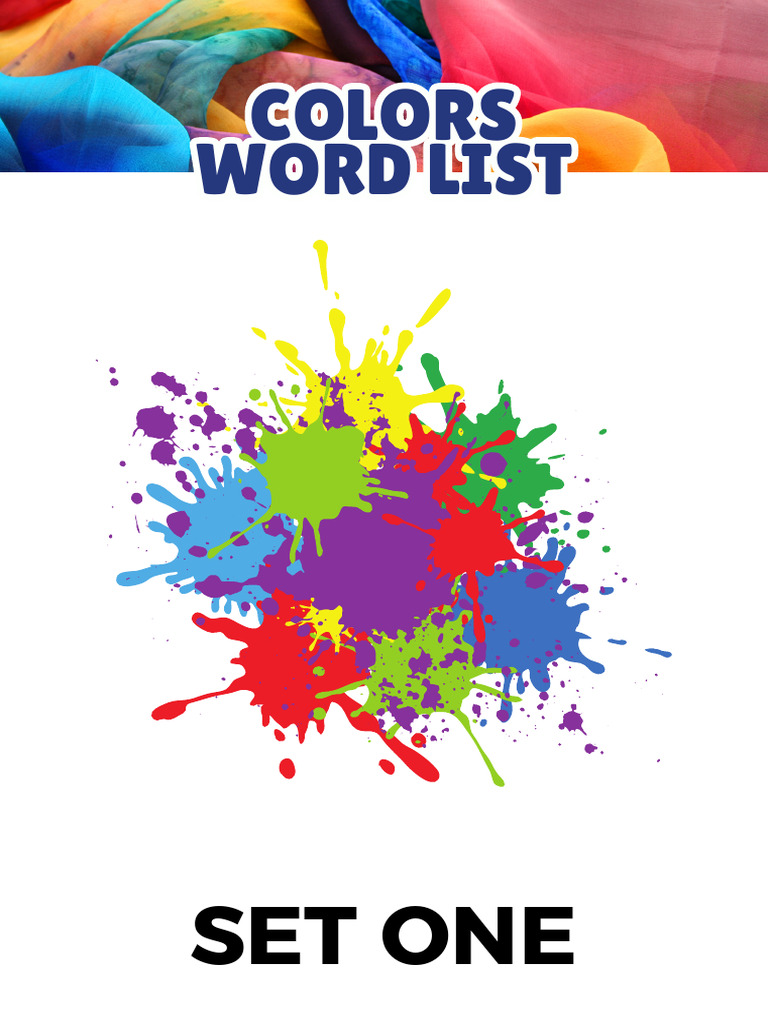 Colors Word List + Quiz grade 2-5 | PDF | Color | Green