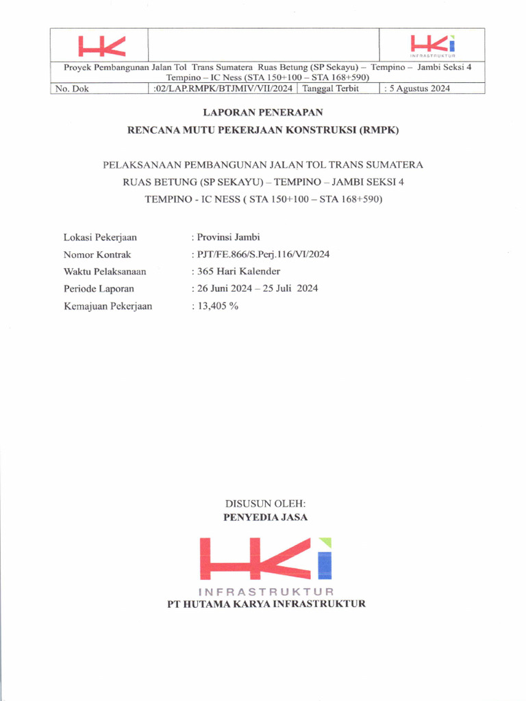 Laporan Penerapan RMPK Bulan Juli | PDF