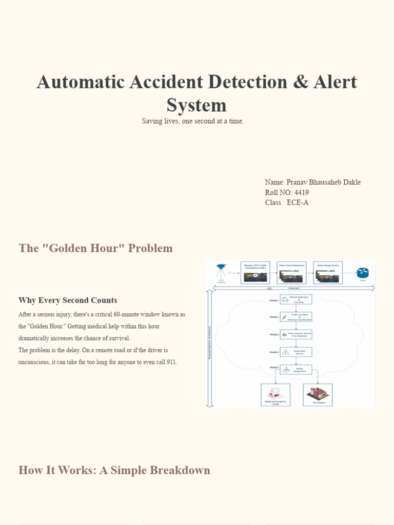 Automatic Accident Alert System Overview | PDF | Transport