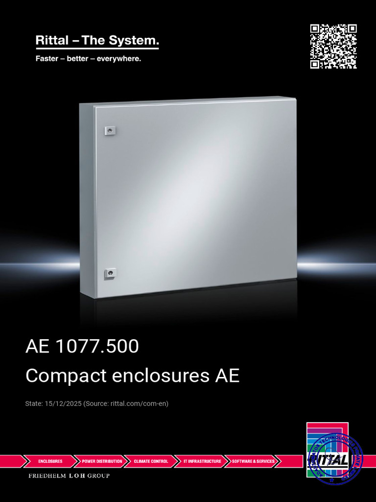 AE 1077.500 Compact Enclosure Specs | PDF | Door