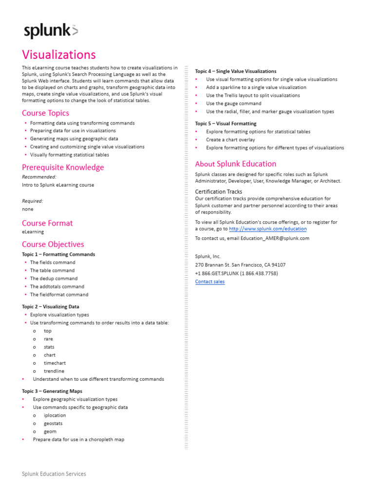 Create Visualizations in Splunk | PDF | Educational Technology | Computing