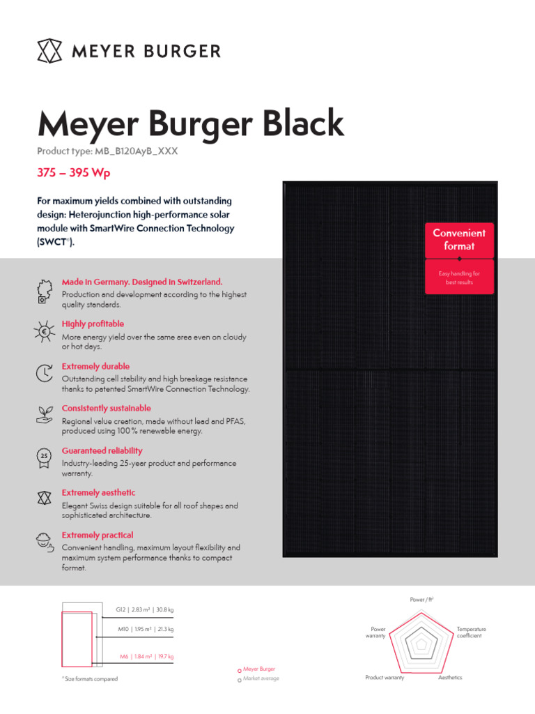 Meyer Burger High-Performance Solar Modules | PDF | Roof | Solar Cell
