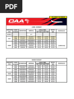 CAA Flight Schedule 2025 | PDF | Transport | Aerospace Engineering