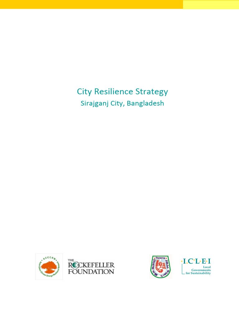 Sirajganj City Resilience Strategy | PDF | Ecological Resilience ...