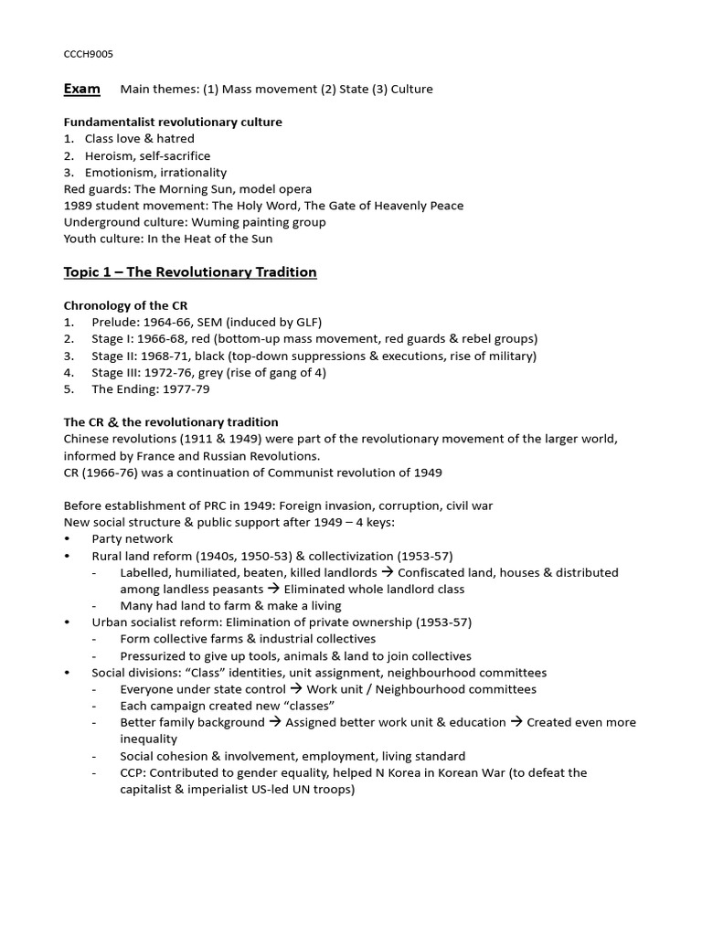 Chinese Cultural Revolution Overview | PDF | Mao Zedong | Maoist China
