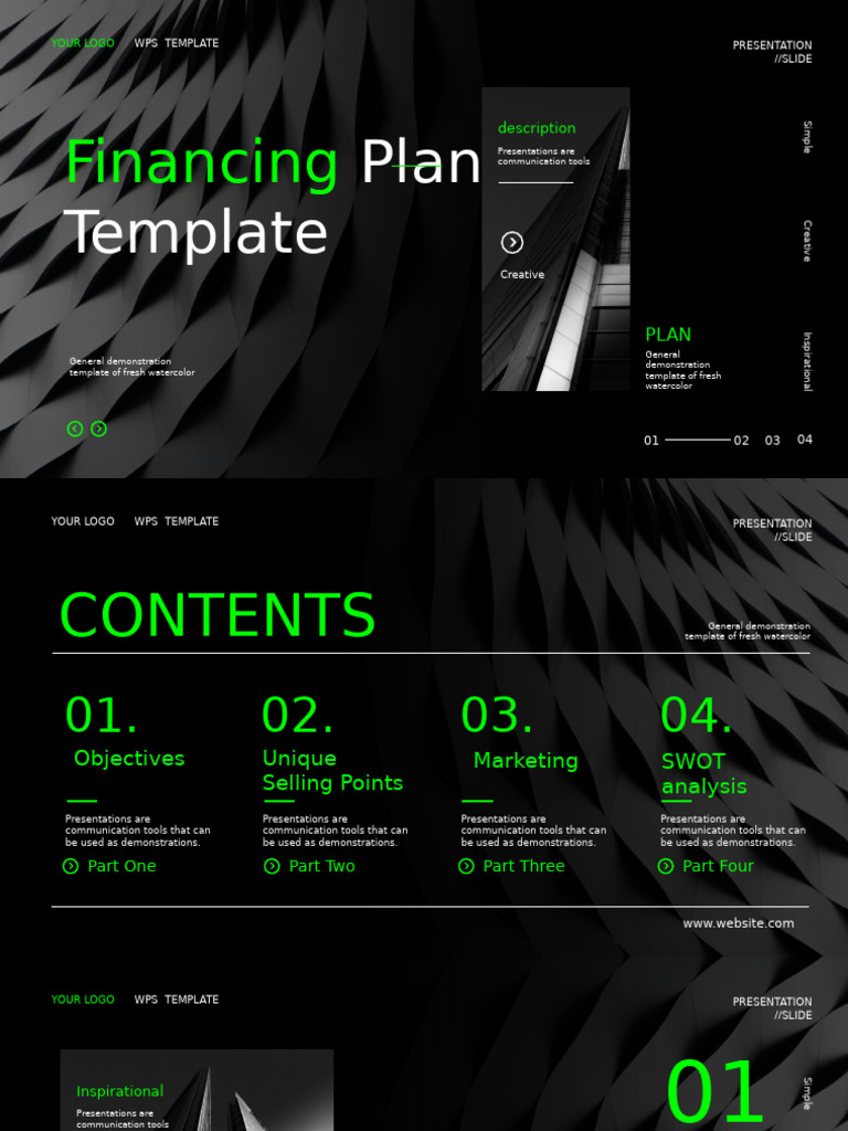 Financing: Plan Template | PDF | Communication | Strategic Management