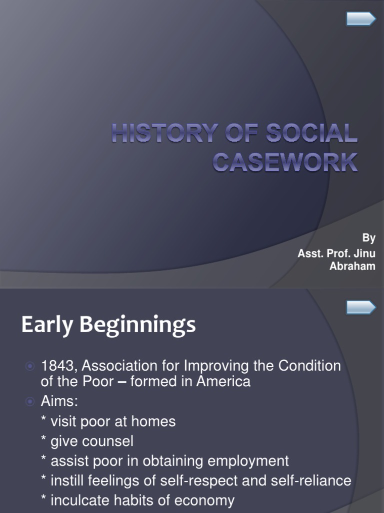 History of Social Casework PDF Social Work Major Depressive Disorder