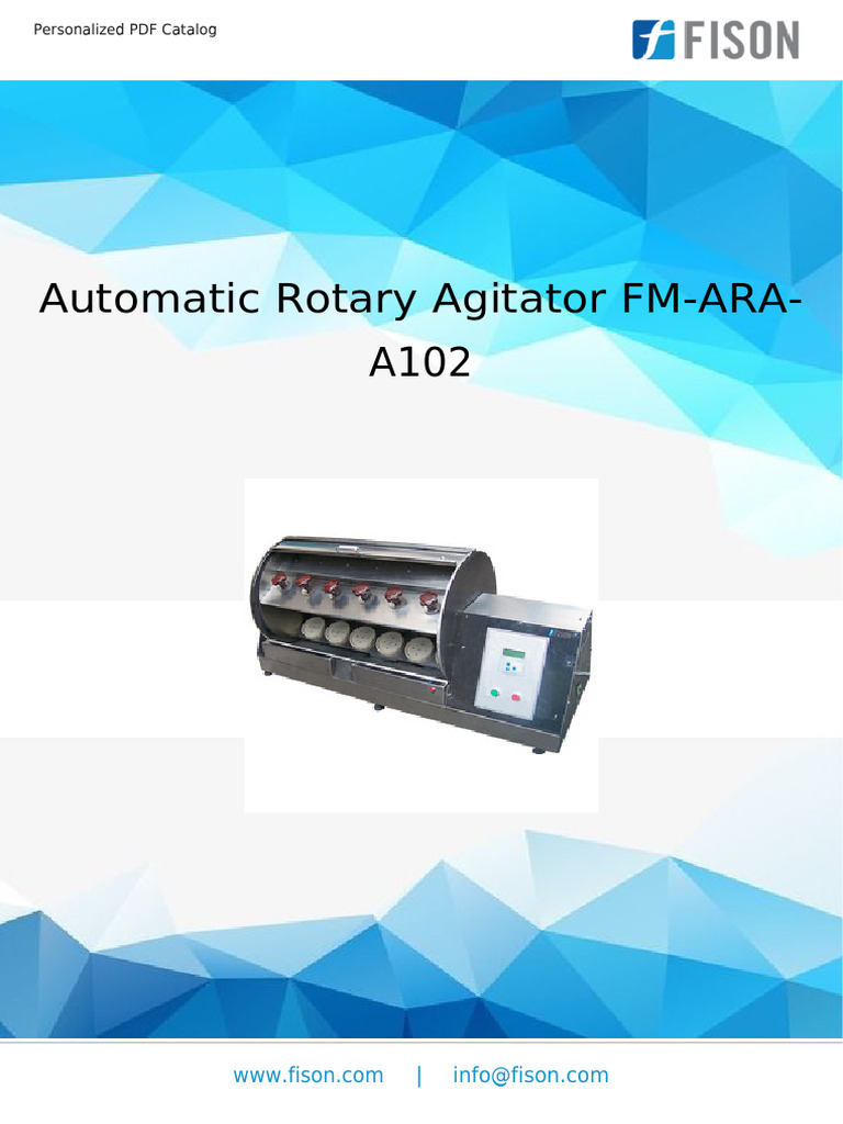 Automatic Rotary Agitator FM ARA A102 | PDF