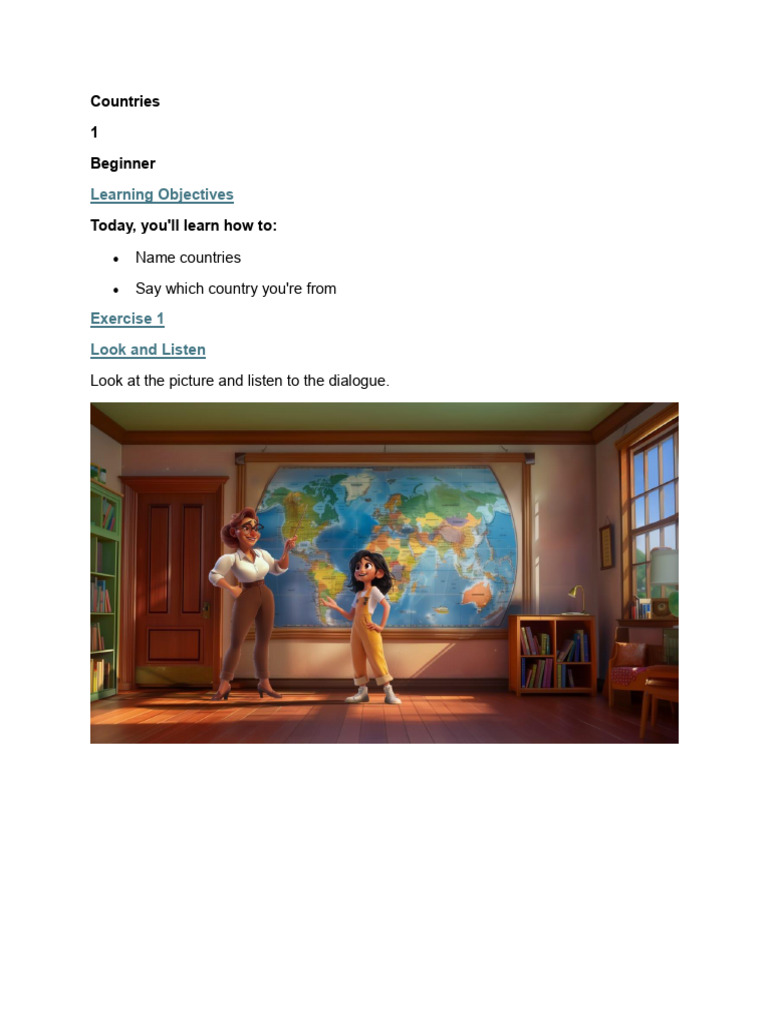 Learn Countries for Young Learners | PDF