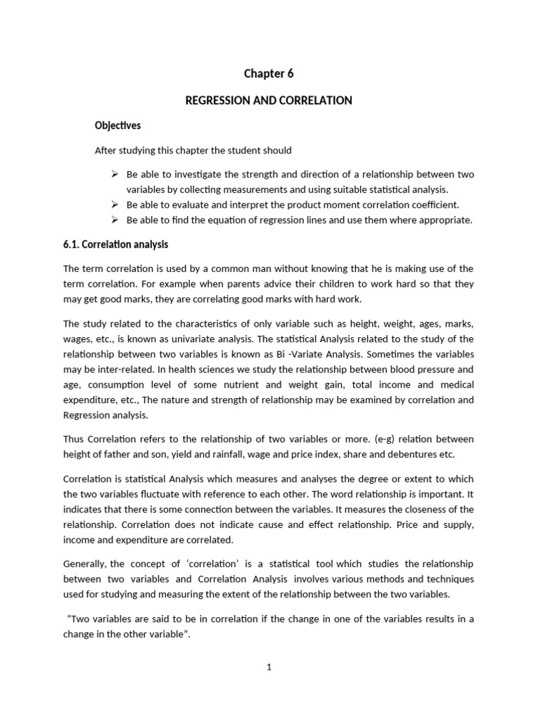 Correlation and Regression Analysis Guide | PDF | Coefficient Of ...