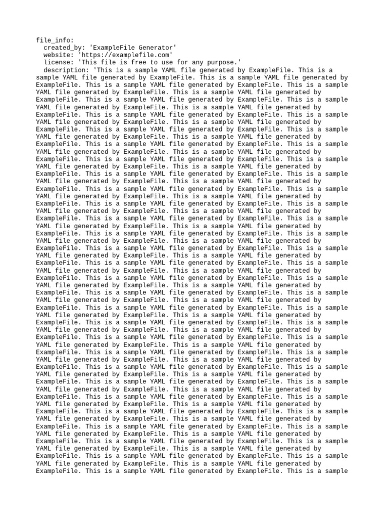 Sample YAML File by ExampleFile | PDF | Formal Methods | Digital Technology
