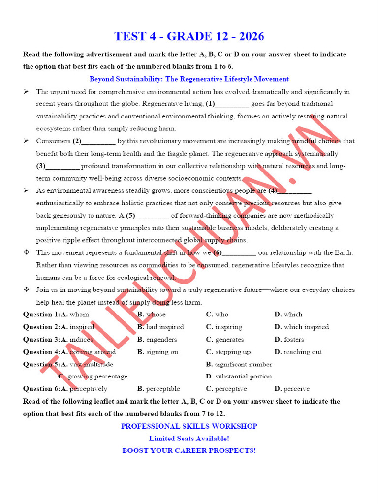 Test 4 Cki Global 12 New 2026 Hs Docx 1600 PDF - Gdrive.vip | PDF