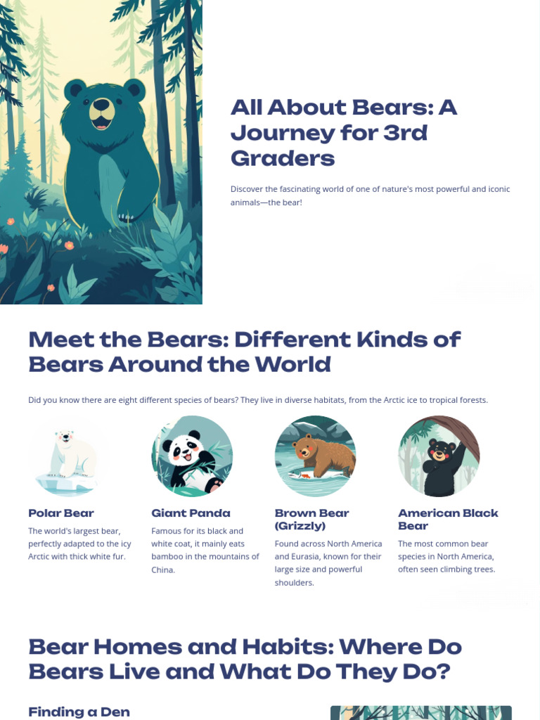 Bears: Facts, Habitats, and Conservation | PDF | Bears | Foods