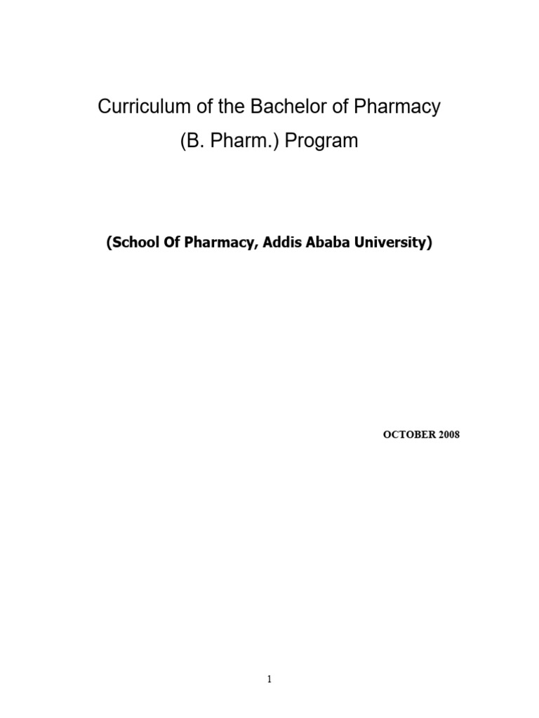 Bachelor of Pharmacy Curriculum Overview | PDF | Pharmacist | Pharmacy