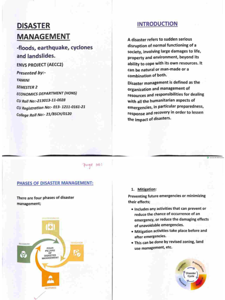 Project Disaster Management | PDF