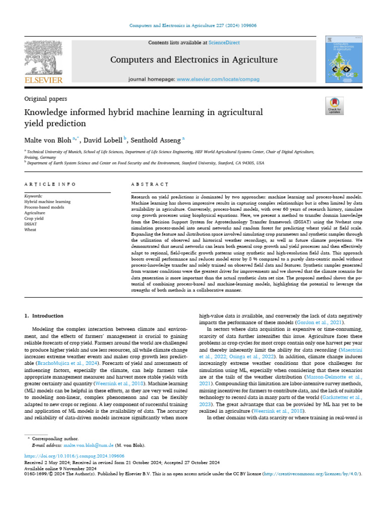 Knowledge Informed Hybrid Machine Learning in 2024 Computers and ...