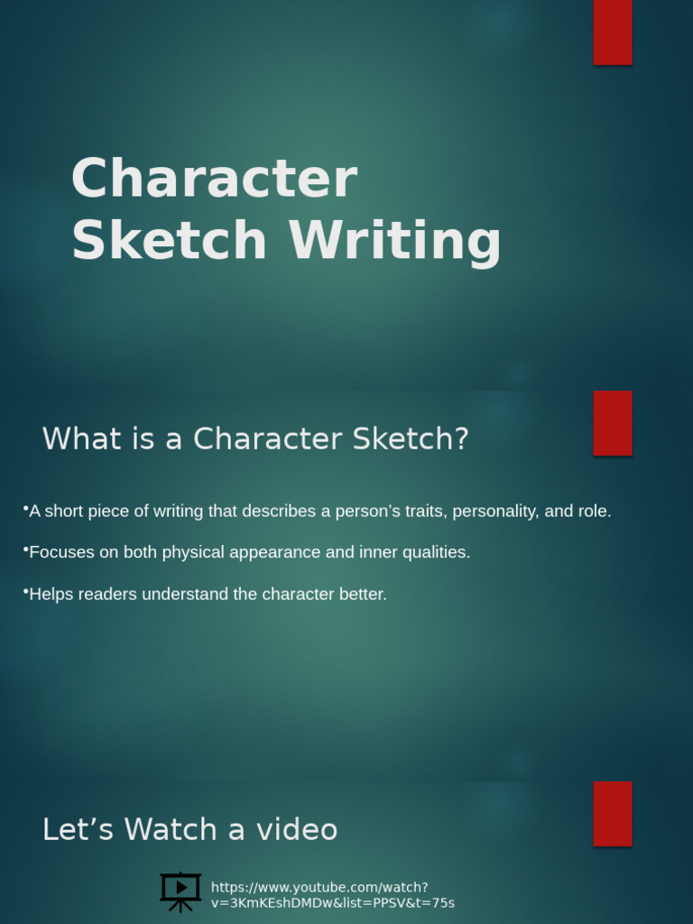 How to Write a Character Sketch | PDF