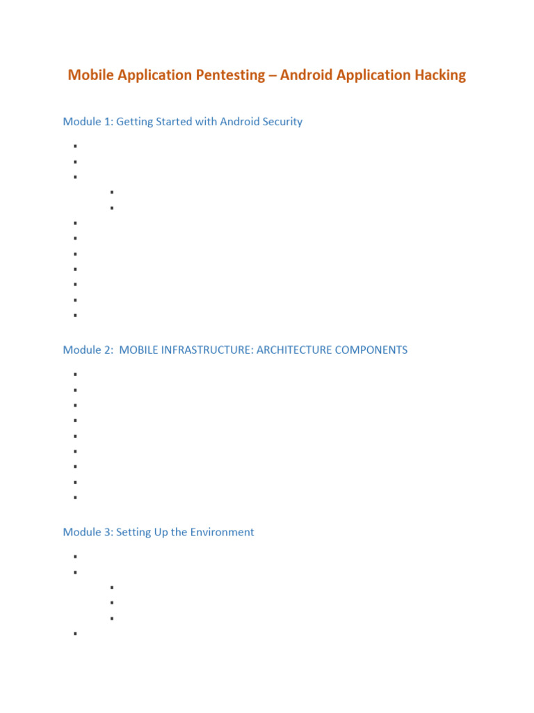 Android Application Pentesting Guide | PDF | Penetration Test | Android ...
