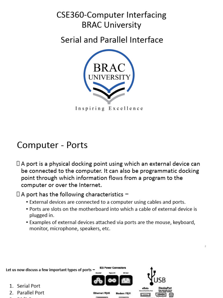 Serial vs. Parallel Computer Ports | PDF | Computer Engineering | Data ...