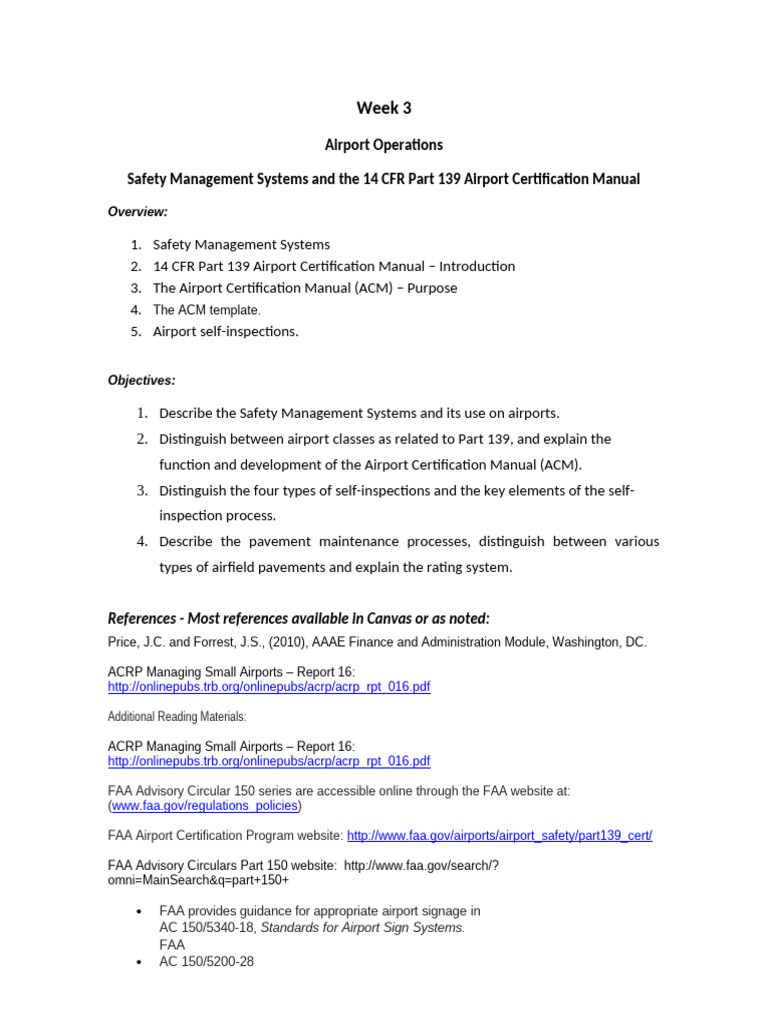 Airport Operations & Safety Management Guide | PDF | Runway | Airport