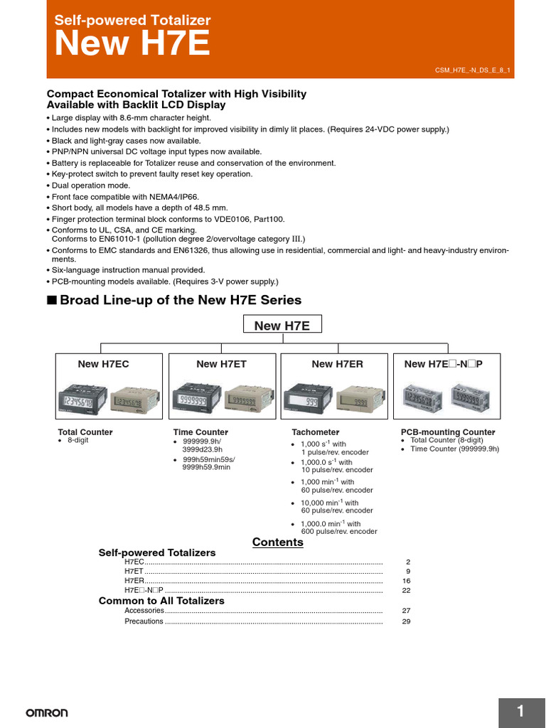 Omron Counter | PDF | Bipolar Junction Transistor | Alternating Current