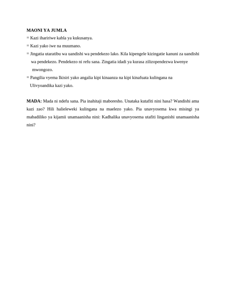 Ripoti Ya Msomaji Makini | PDF